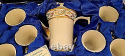 Vintage Sorelle scala Teapot With Service for Six Fine Porcelain MINT in box