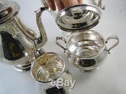 Vintage Sterling Silver Alvin Tea Service Set Teapot Creamer & Sugar 5+ lbs. Old