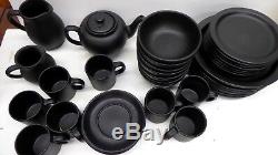Vintage Sylha Dinner Black Dinner Set Australian Pottery Coffee Mugs Teapot Jugs