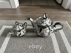 Vintage Tea Pot Sugar Bowl Set Bareuther Germany Bavaria 15 33