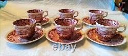 Vintage Tea Set, Mason's Vista Ironstone Square Tea Pot, Cups, Saucers, England