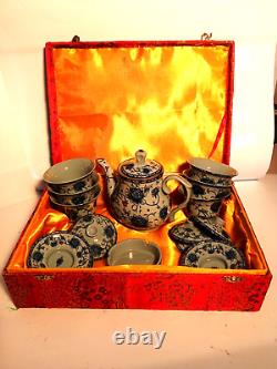 Vintage Tea Set Setting for 6- 21 pc with Original Hard Case