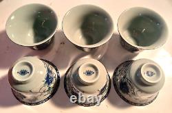 Vintage Tea Set Setting for 6- 21 pc with Original Hard Case