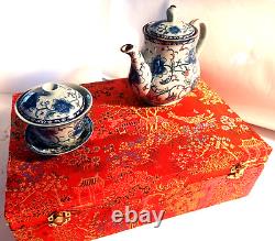 Vintage Tea Set Setting for 6- 21 pc with Original Hard Case