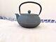 Vintage Teapot Cast Iron Nambu Tekki Japanese Japan Turquoise Blossoms