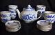 Vintage Teapot Cup Saucer Set Celestial Blue Dragon Taiwan High Tea