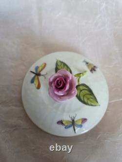 Vintage Teapot Herand Rothch Bird And Butterfly Motif With Rose Knob, 1602 RO