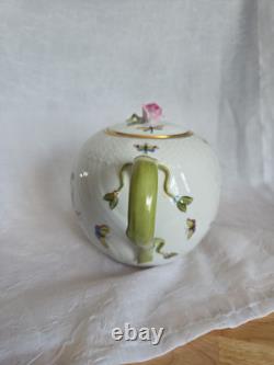 Vintage Teapot Herand Rothch Bird And Butterfly Motif With Rose Knob, 1602 RO