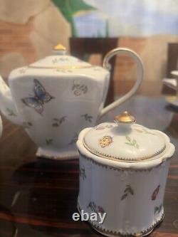 Vintage Teapot Set Butterflies, Dragonflies For 6 Person