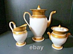 Vintage Teapot Set Handcrafted Ceramic Gold Trim Dragon Spout Made In Italy