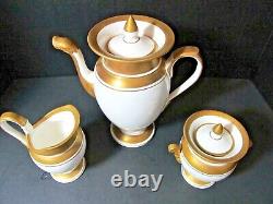 Vintage Teapot Set Handcrafted Ceramic Gold Trim Dragon Spout Made In Italy