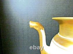 Vintage Teapot Set Handcrafted Ceramic Gold Trim Dragon Spout Made In Italy