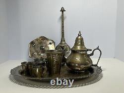 Vintage Turkish Tea Set With Rose Water Sprayer
