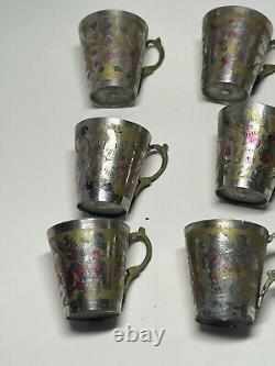 Vintage Turkish Tea Set With Rose Water Sprayer
