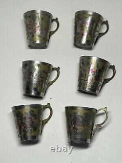 Vintage Turkish Tea Set With Rose Water Sprayer