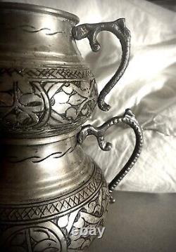 Vintage Turkish Teapots, Stackable Copper Teapots, Loose leaf Tea Set