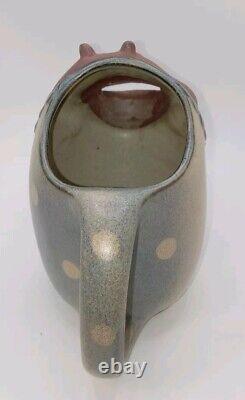 Vintage UITCI Japan Stoneware Hippo Teapot, Pitcher, And Sugar Bowl