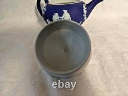 Vintage WEDGWOOD Jasperware TEAPOT, CREAMER & LIDDED SUGAR BOWL SET