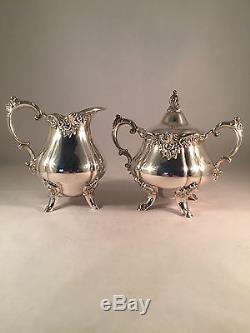 Vintage Wallace Baroque Silverplated 5 PC. Coffee Tea Set Excellent Condition