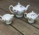 Vintage Wedgwood Hathaway Rose Bone China Tea Set Teapot Creamer Sugar #14