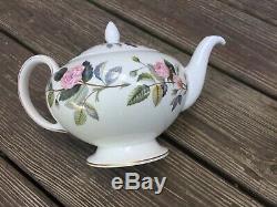 Vintage Wedgwood Hathaway Rose Bone China Tea Set Teapot Creamer Sugar #14