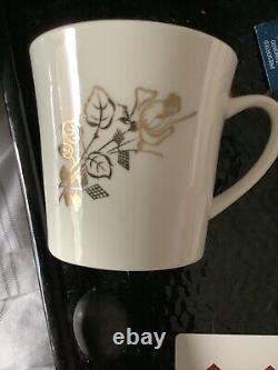 Vintage White Constantia RSA With Gold Trim Flower Print Teapot Set
