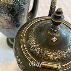 Vintage Wilcox International Tea Pot Creamer Pourer Two Piece Set Silver Plated