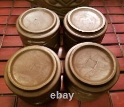 Vintage Zisha Two-Faced Tiki Tea Set Teapot Lid & 4 Cups Book of Tiki