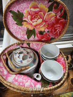Vintage chinese porcelain tea set