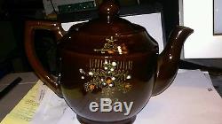 Vintage porcelain tea pot 24k gold trim hand painted made in Japan