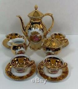 Vintage tea set gold plated waldsassen bavaria germany set