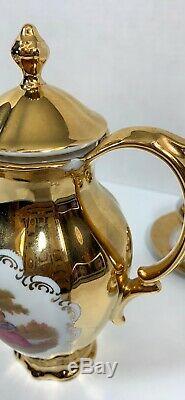 Vintage tea set gold plated waldsassen bavaria germany set