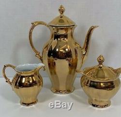 Vintage tea set gold plated waldsassen bavaria germany set