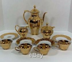 Vintage tea set gold plated waldsassen bavaria germany set