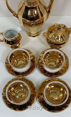 Vintage tea set gold plated waldsassen bavaria germany set