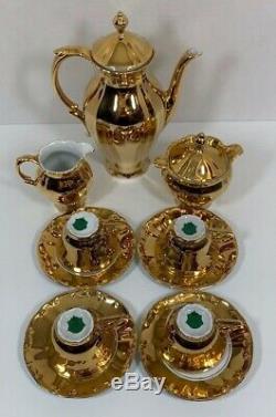 Vintage tea set gold plated waldsassen bavaria germany set