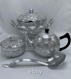 Vintage thai aluminum teapot, Serving Rice Bowl, Bowl