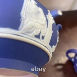 Vintage wedgwood jasperware tea set teapot sugar creamer