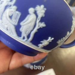 Vintage wedgwood jasperware tea set teapot sugar creamer