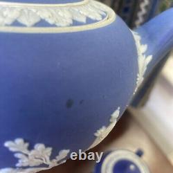 Vintage wedgwood jasperware tea set teapot sugar creamer