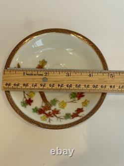 Vntge Occupied Japan Tea Pot Demitasse Tea St 6 Cups/Saucers HAND PAINTED