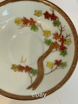 Vntge Occupied Japan Tea Pot Demitasse Tea St 6 Cups/Saucers HAND PAINTED