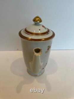 Vntge Occupied Japan Tea Pot Demitasse Tea St 6 Cups/Saucers HAND PAINTED