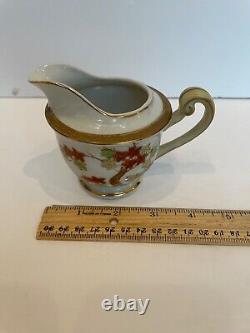 Vntge Occupied Japan Tea Pot Demitasse Tea St 6 Cups/Saucers HAND PAINTED