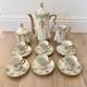 Vtg 15 Pcs Germany Lusterware Coffee Tea Set Gold Leaf, Pot Creamer Sugar Cups