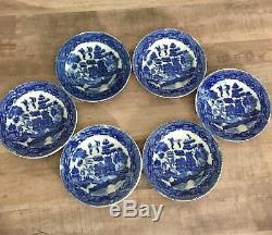 Vtg 19pc Childs Tea Set Blue Willow 1945-52 Teapot Creamer Sugar Lids Occ Japan