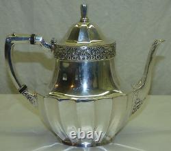 Vtg 4 Pc Silver Plate Community Coronation Coffee Pot Teapot Creamer Sugar Set