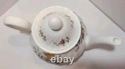 Vtg Aynsley Howard Sprays Teapot With 2 Teacups And Saucers Made in England