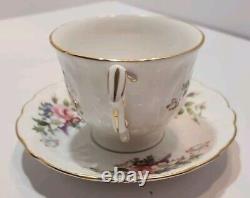 Vtg Aynsley Howard Sprays Teapot With 2 Teacups And Saucers Made in England
