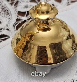 Vtg Bavarian Germany Gold Gildind 22k Painted 6 Piece Porcelain Tea Set 1950s
